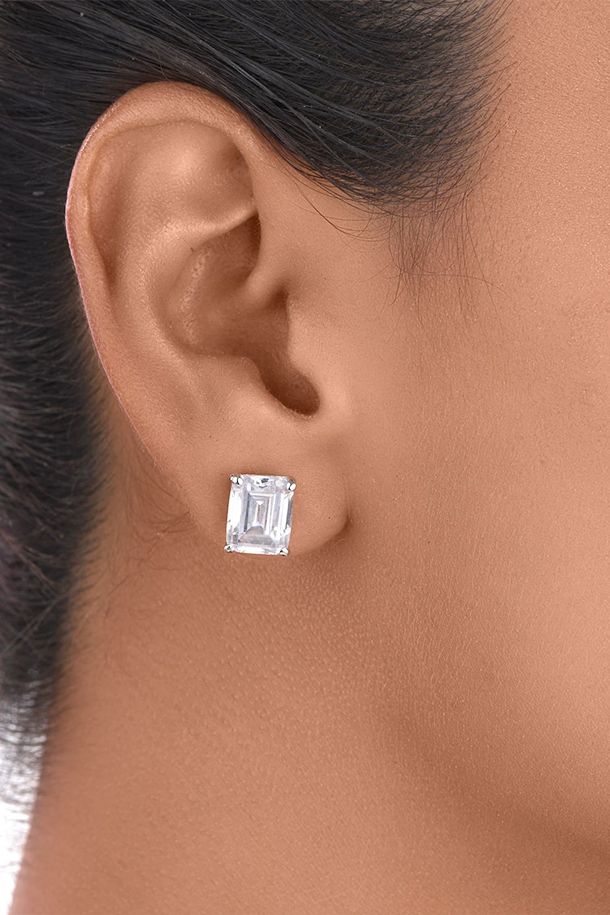 Emerald Shaped Studs 