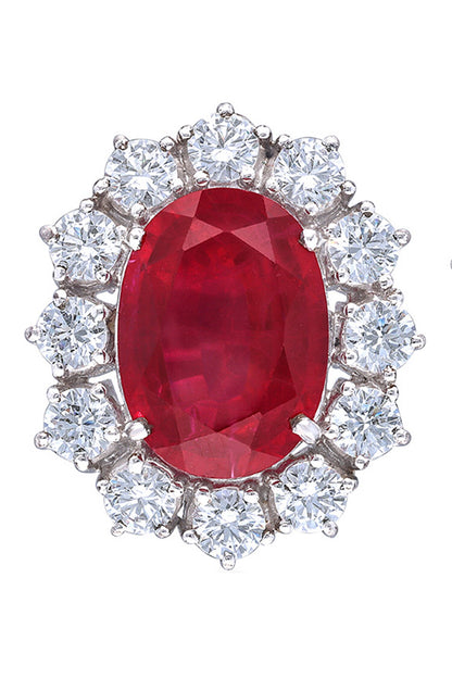 Ruby & Swarovski Zirconia Studs 
