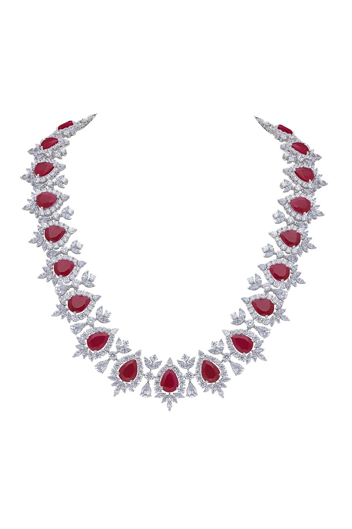 Ruby Embellished Necklace 