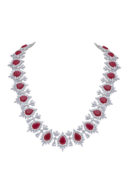 Ruby Embellished Necklace 