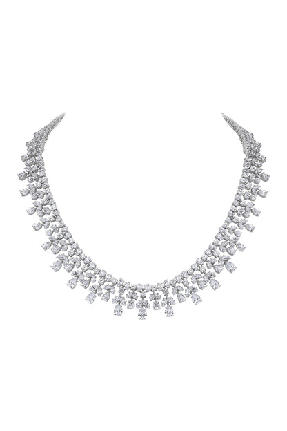 Swarovski Zirconia Floret Embellished Necklace 