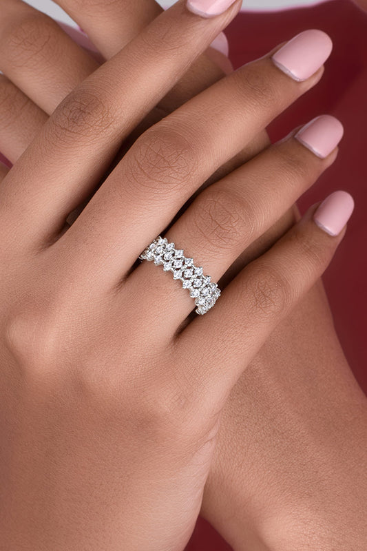 Eternity Swarovski Zirconia Embellished Ring 