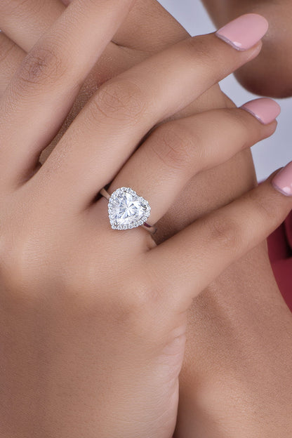 Heart Shaped Solitaire Ring 