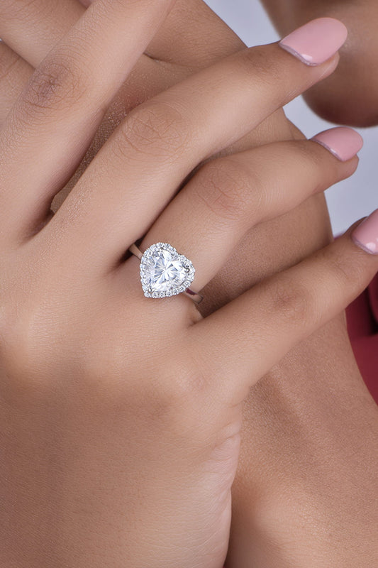 Heart Shaped Solitaire Ring 