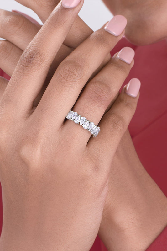 Pear Shaped Swarovski Zirconia Embellished Ring 