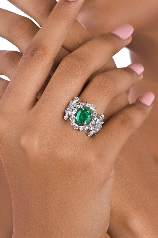 Swarovski Zirconia Embellished Cocktail Ring 