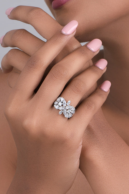 Bridal Swarovski Zirconia Embellished Ring 