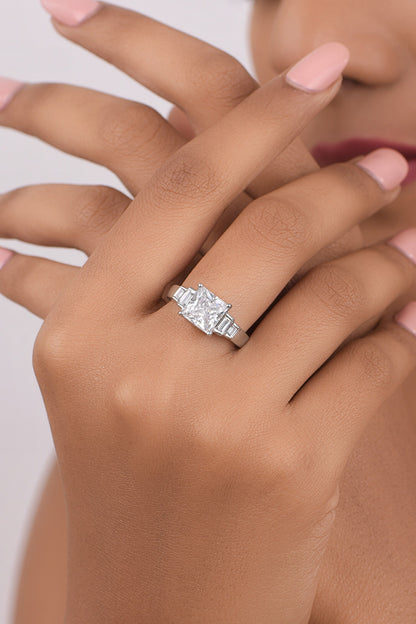 Geometric Shaped Solitaire Ring 