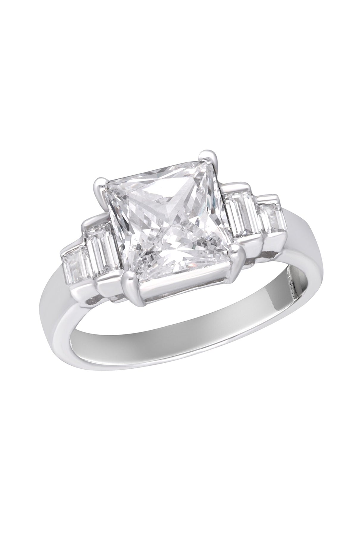 Geometric Shaped Solitaire Ring 