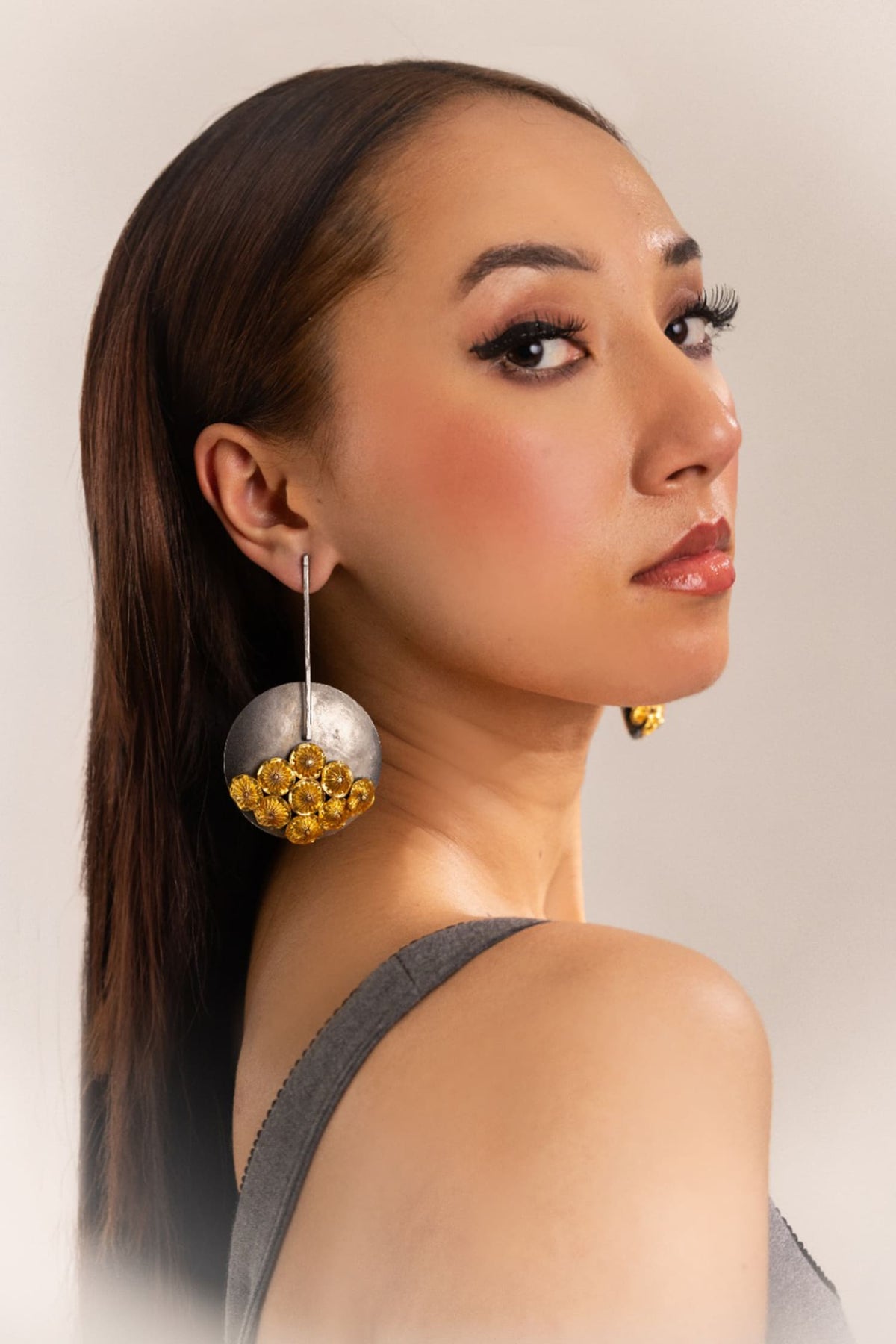 Quirky Circular Ornamented Earrings 