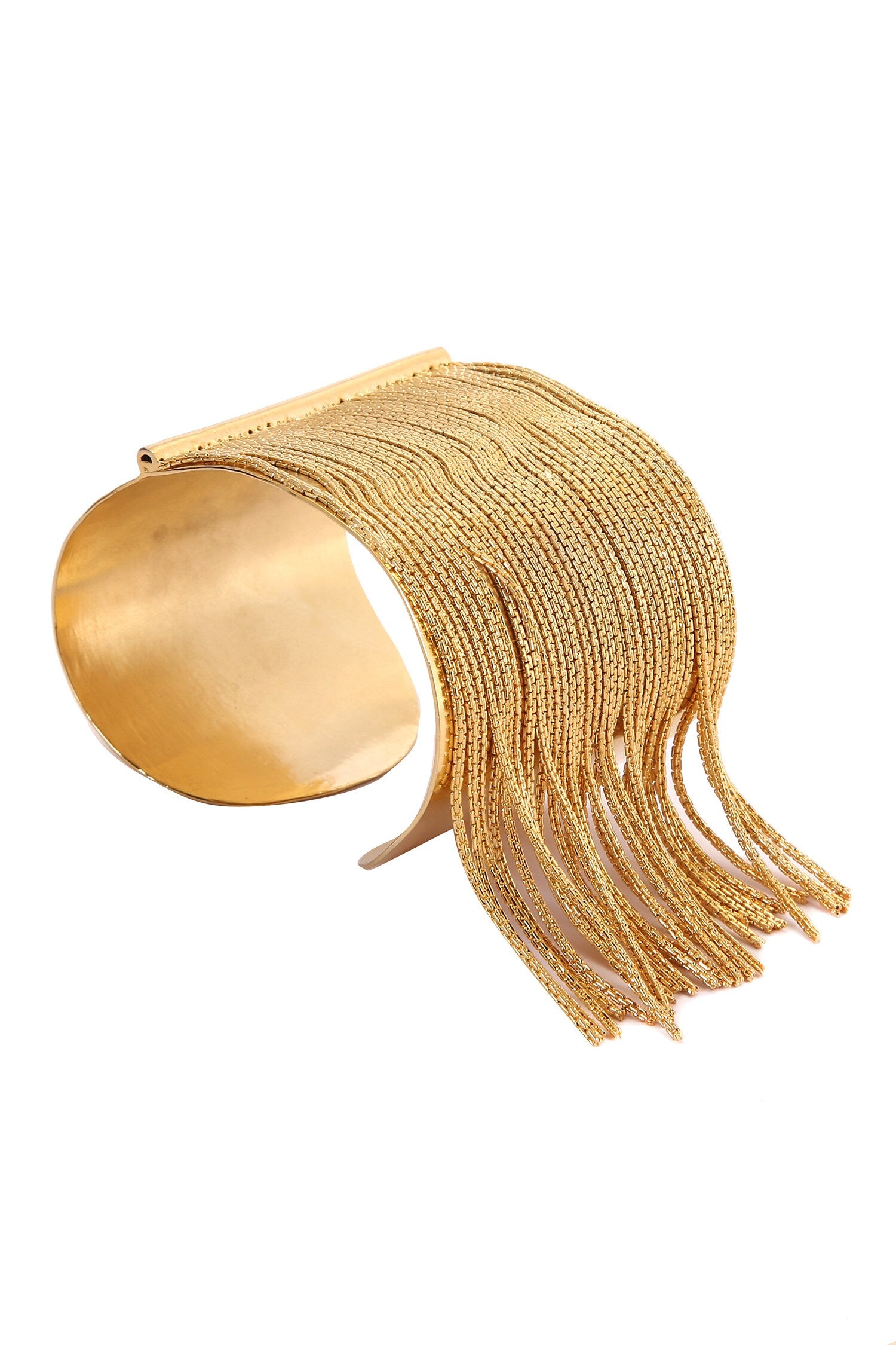 Dangler Chain Embellished Cuff Bracelet 