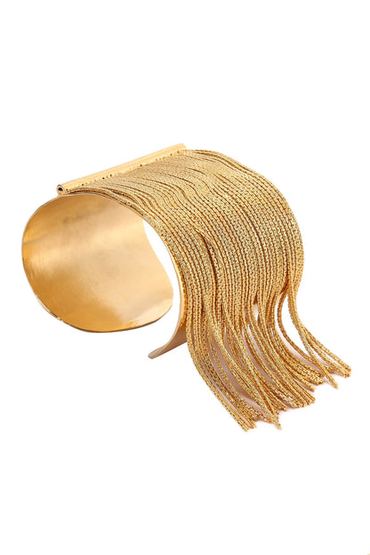 Dangler Chain Embellished Cuff Bracelet 