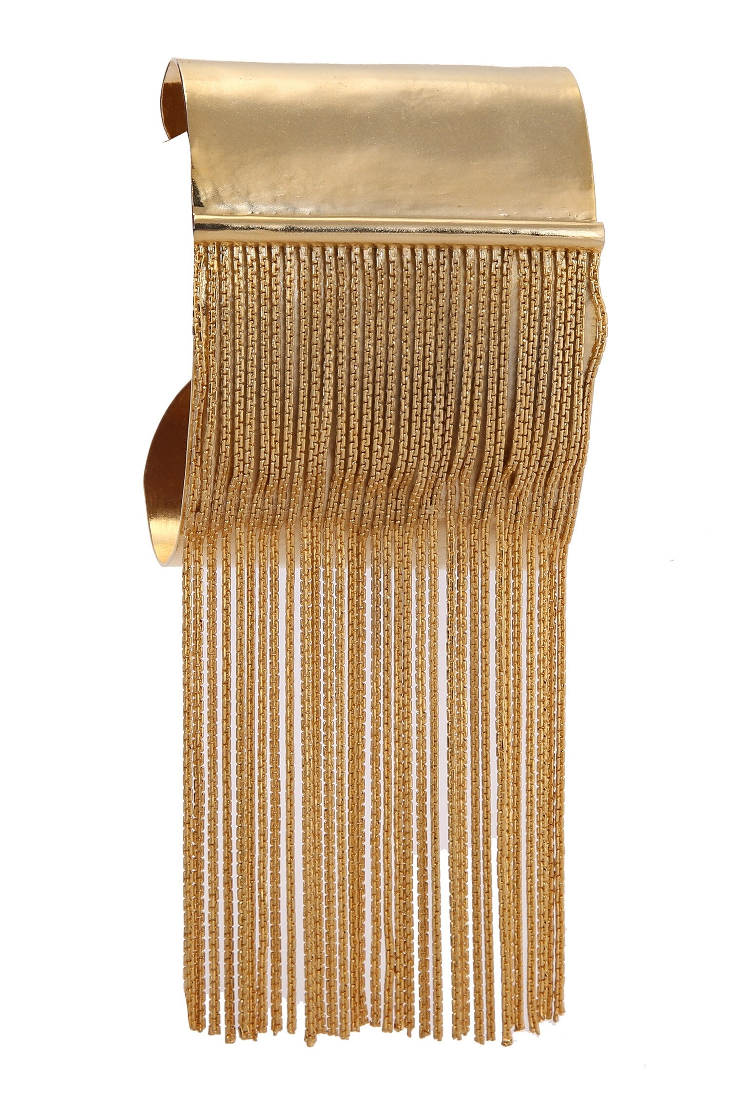 Dangler Chain Embellished Cuff Bracelet 
