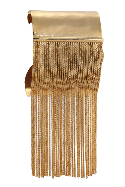 Dangler Chain Embellished Cuff Bracelet 