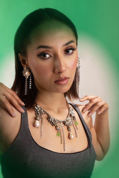 Forest Flower Embellished Necklace 