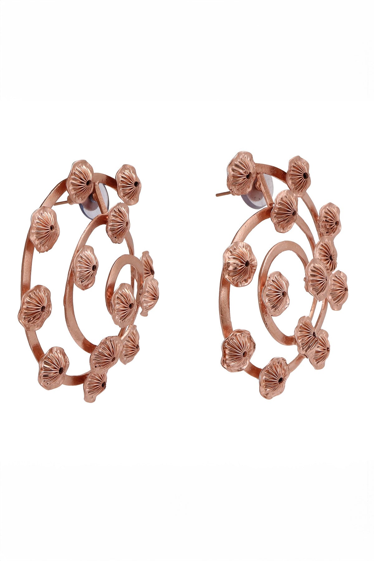 Oyster Shell Spiral Earrings 