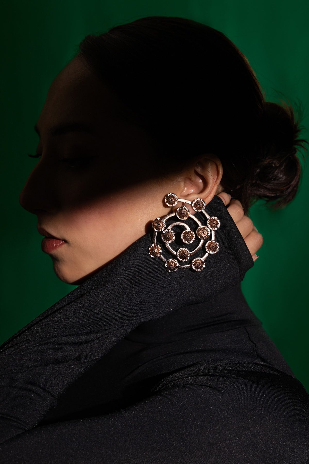 Oyster Shell Spiral Earrings 