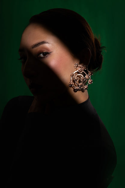 Oyster Shell Spiral Earrings 