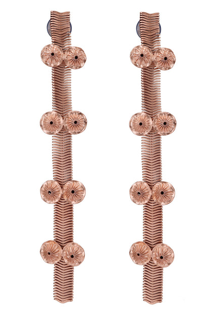 Coral Ornate Statement Earrings 