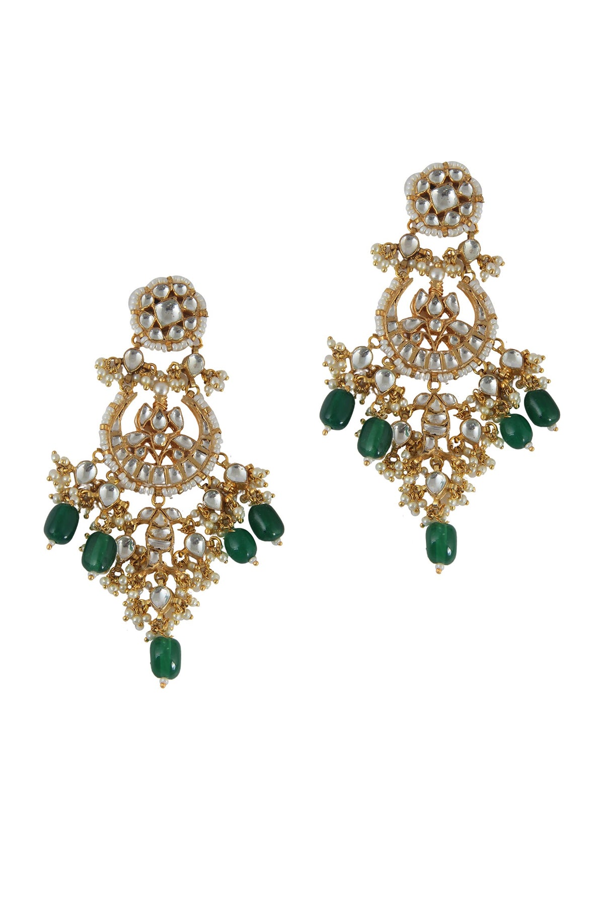 Jadtar Stone Embellished Necklace Set 
