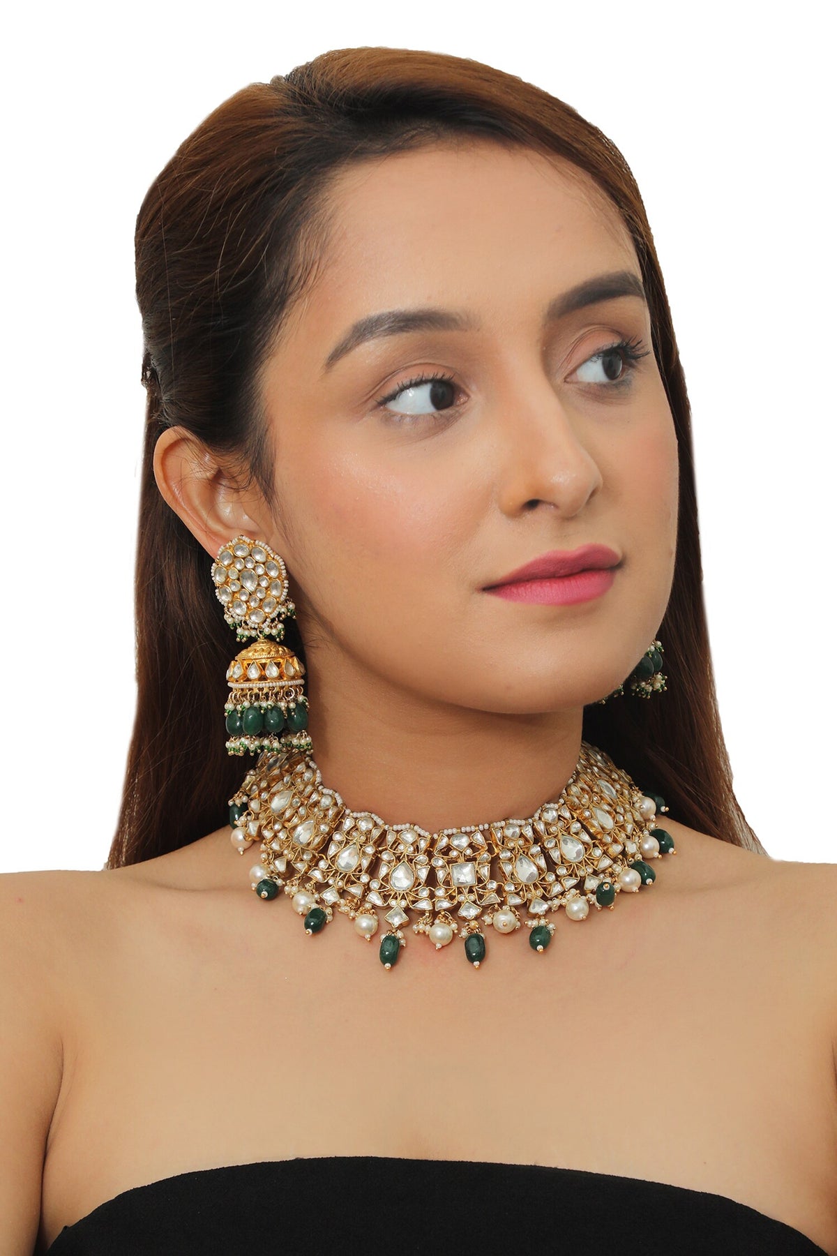 Stone Embellished Choker Set 