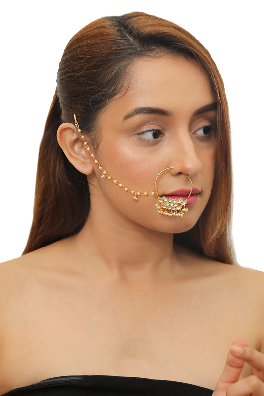 Kundan Embellished Nath 