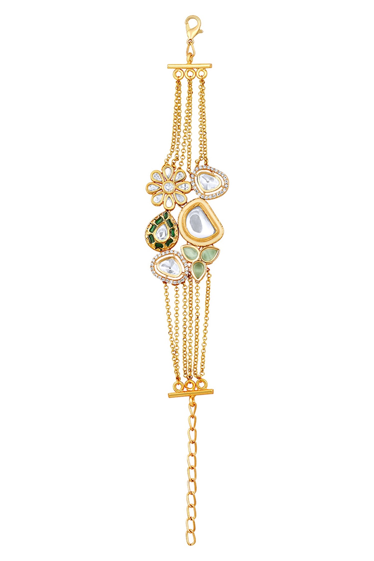 Floral Kundan Work Bracelet 
