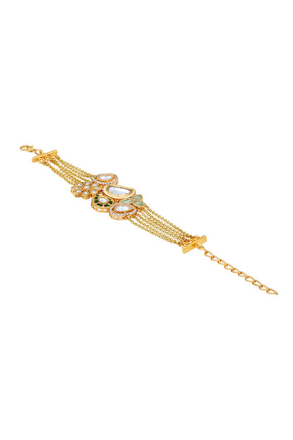 Floral Kundan Work Bracelet 