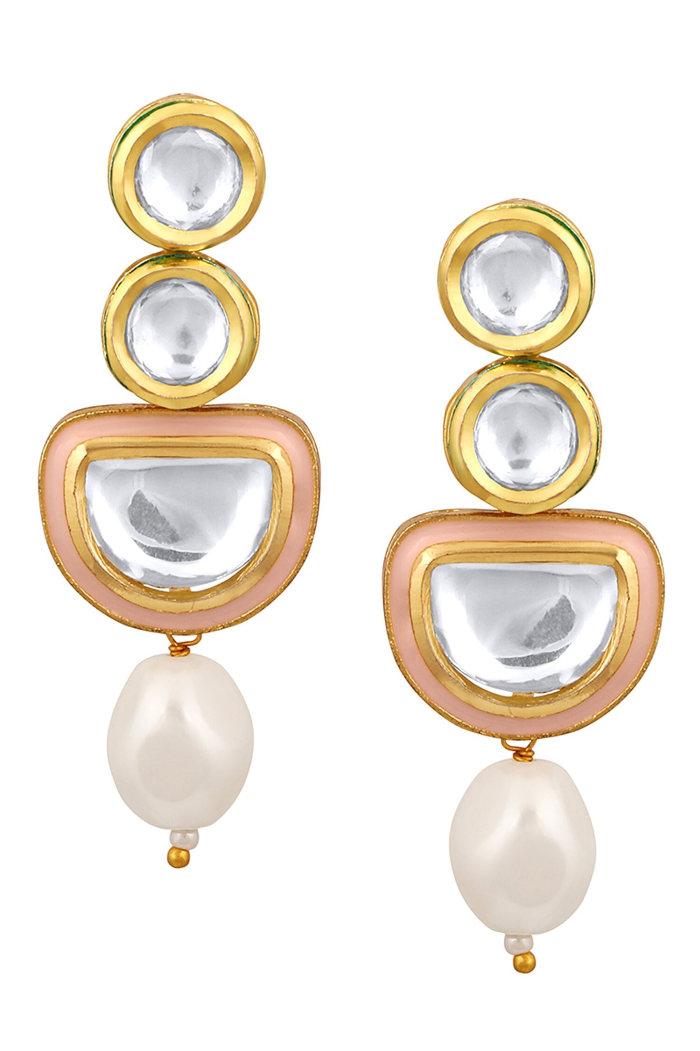 Polki Embellished Dangler Earrings 