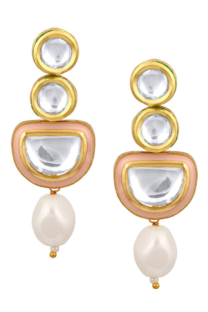 Polki Embellished Dangler Earrings 