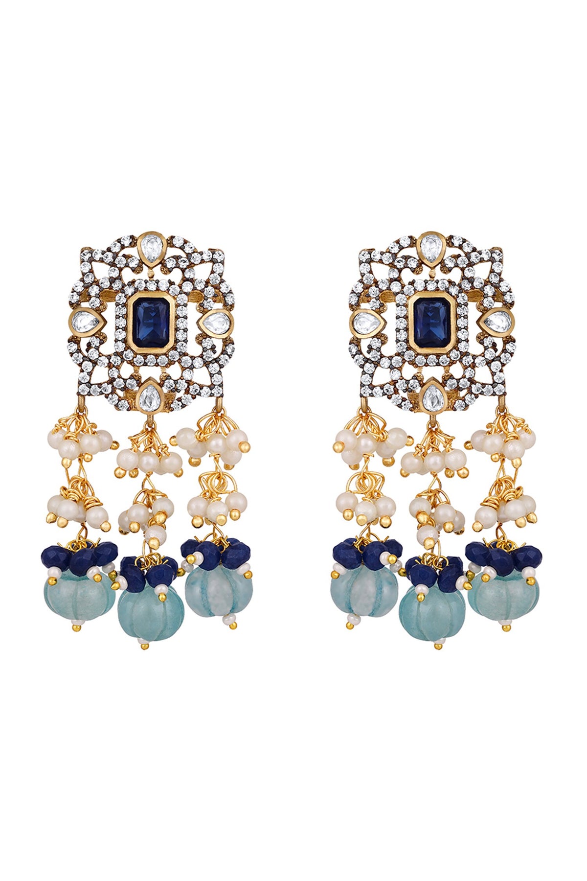 Polki & Agate Embellished Jewellery Set 