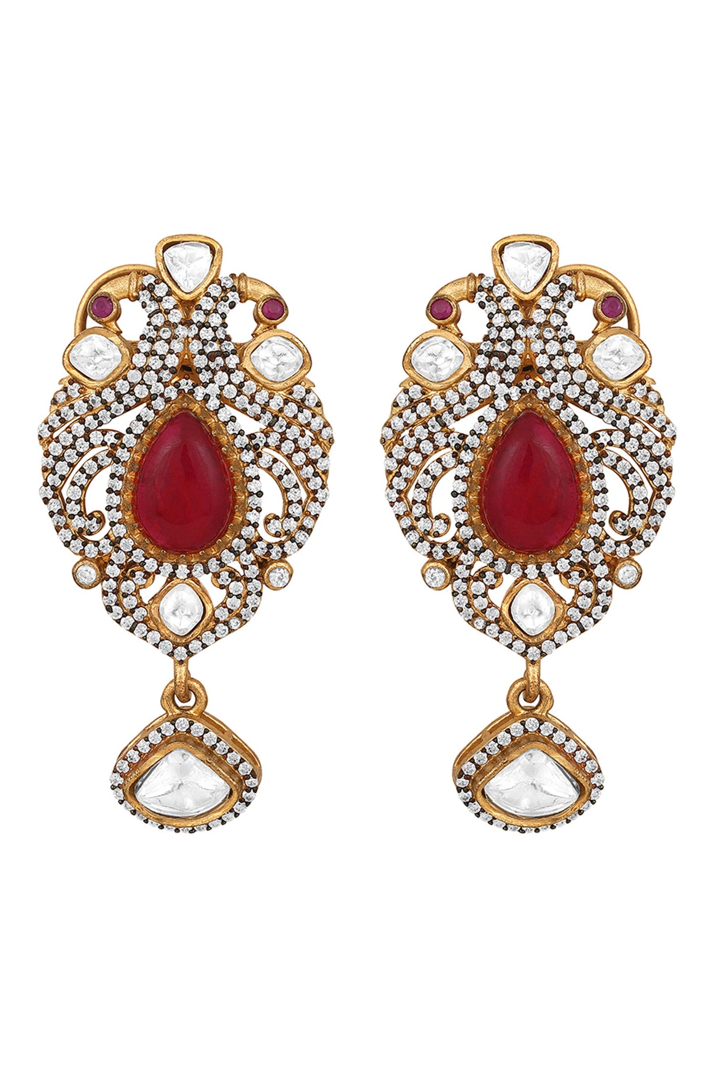 Kundan & Polki Embellished Necklace Set 