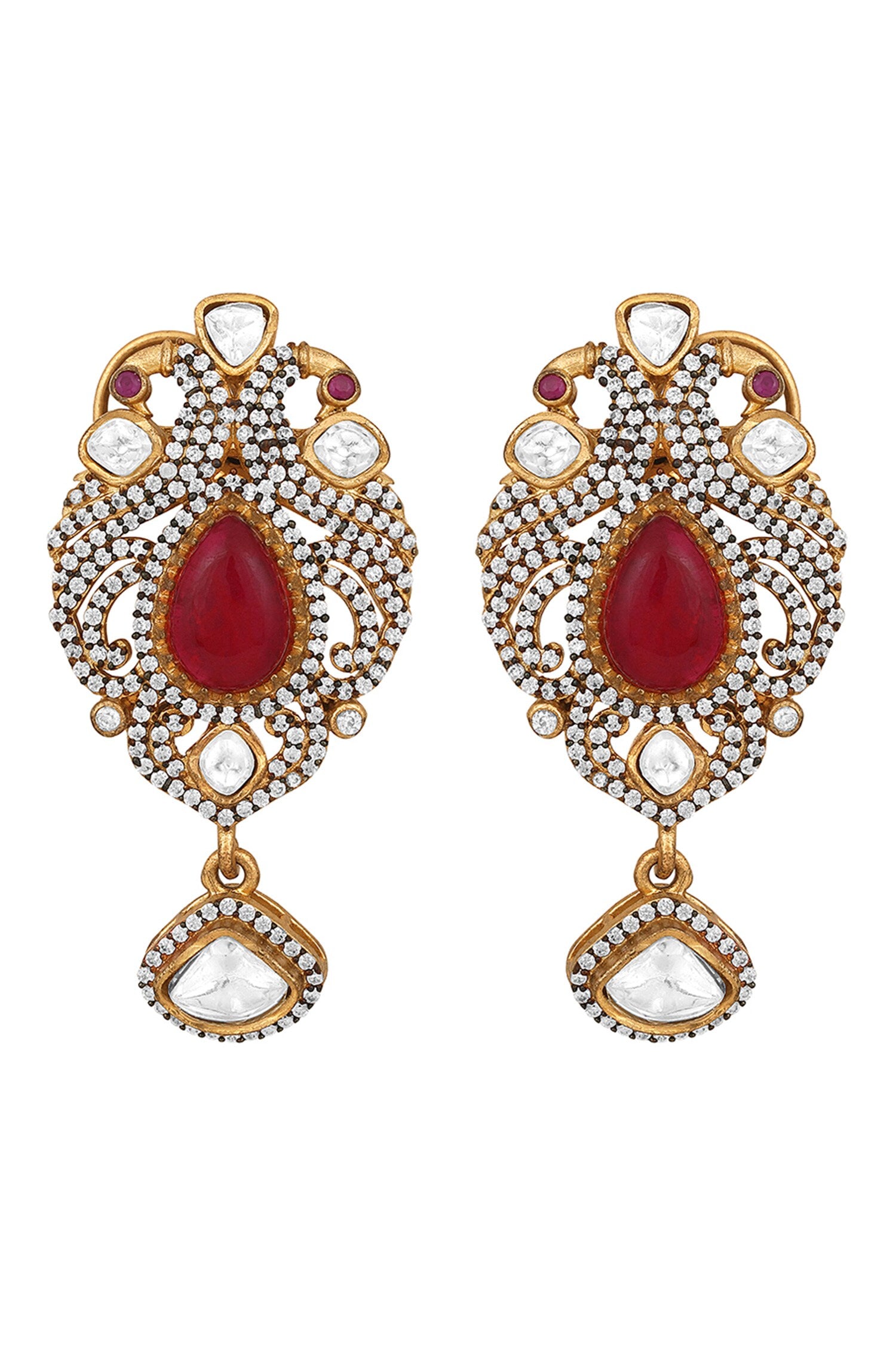 Kundan & Polki Embellished Necklace Set 