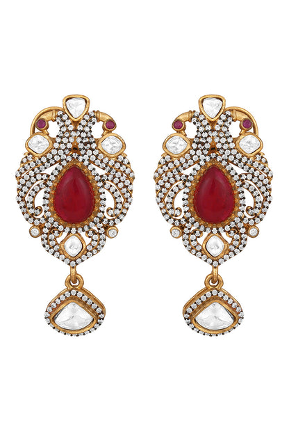 Kundan & Polki Embellished Necklace Set 