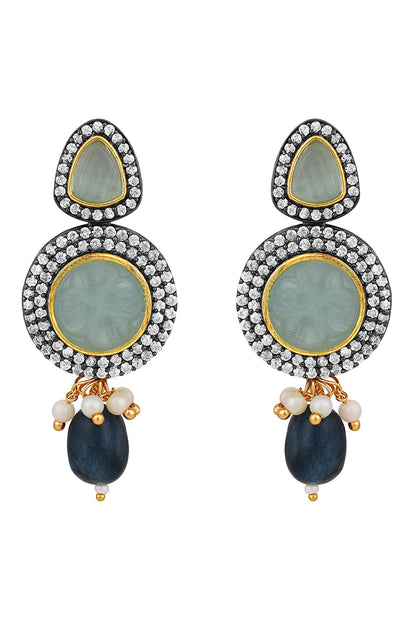 Floral Kundan & Polki Embellished Necklace Set 