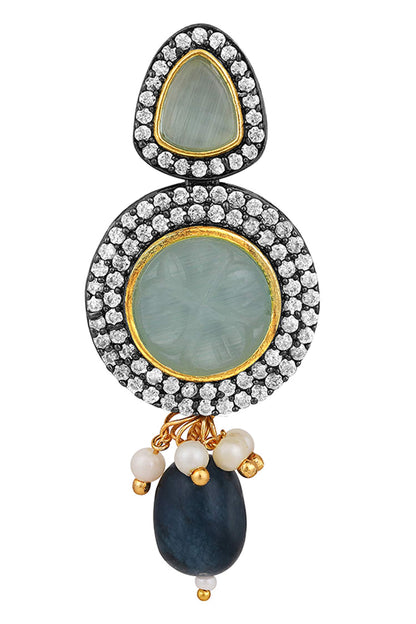 Floral Kundan & Polki Embellished Necklace Set 