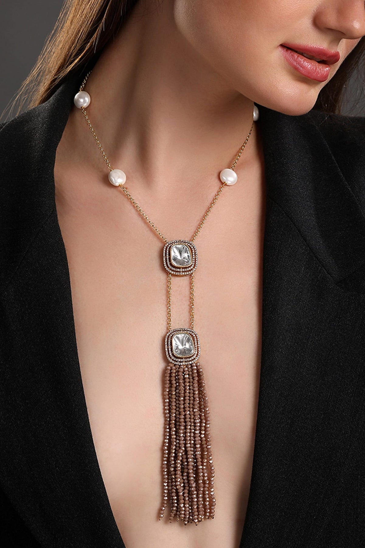 Crystal Dangler Pendant Necklace 