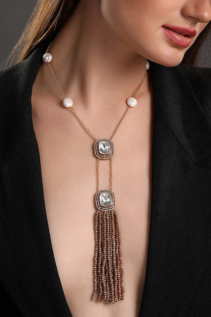 Crystal Dangler Pendant Necklace 
