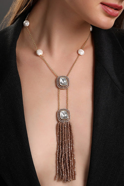 Crystal Dangler Pendant Necklace 