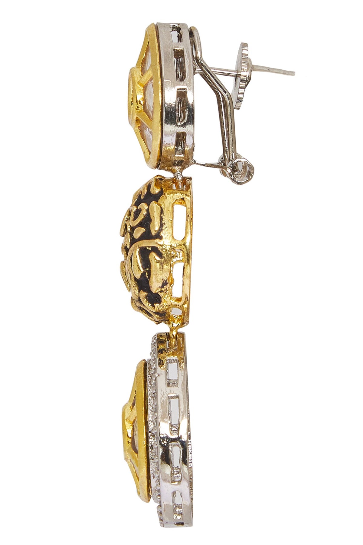Geometric Jadau Embellished Necklace Set 