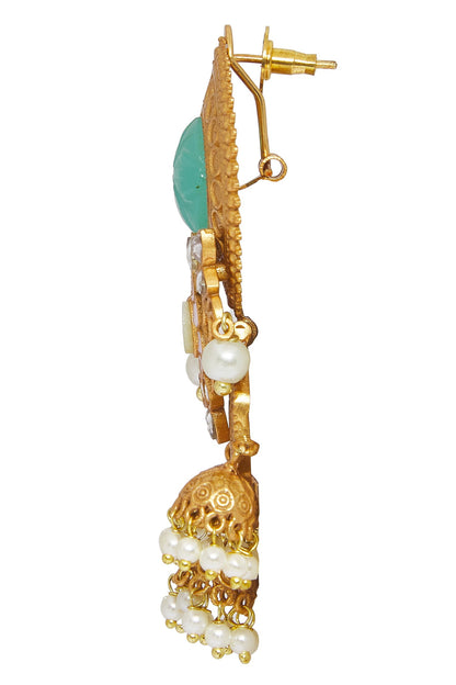 Jadau Embellished Dangler Earrings 