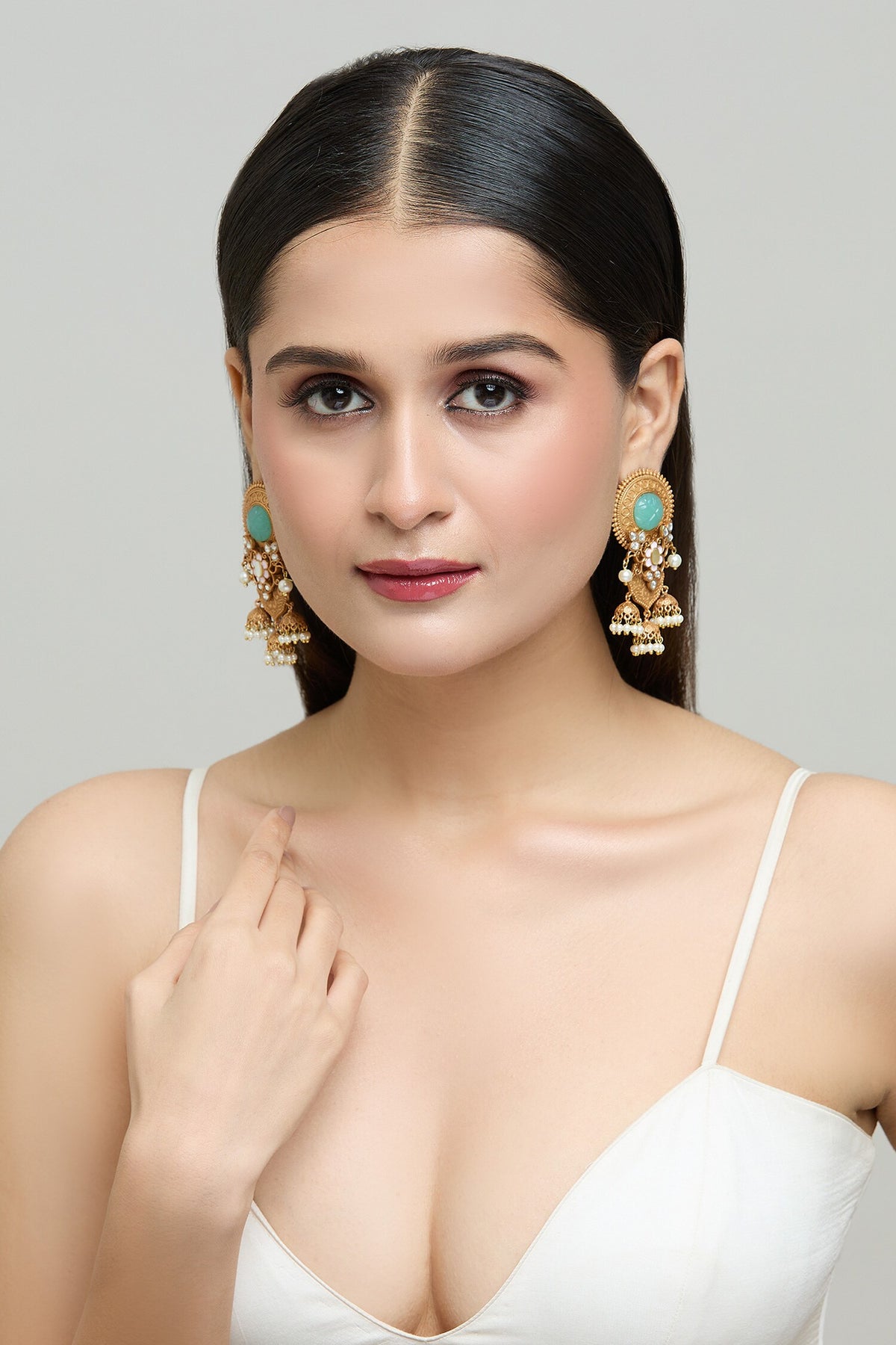 Jadau Embellished Dangler Earrings 