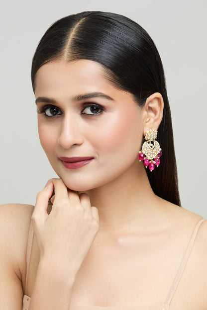 Floral Cutwork Dangler Earrings 