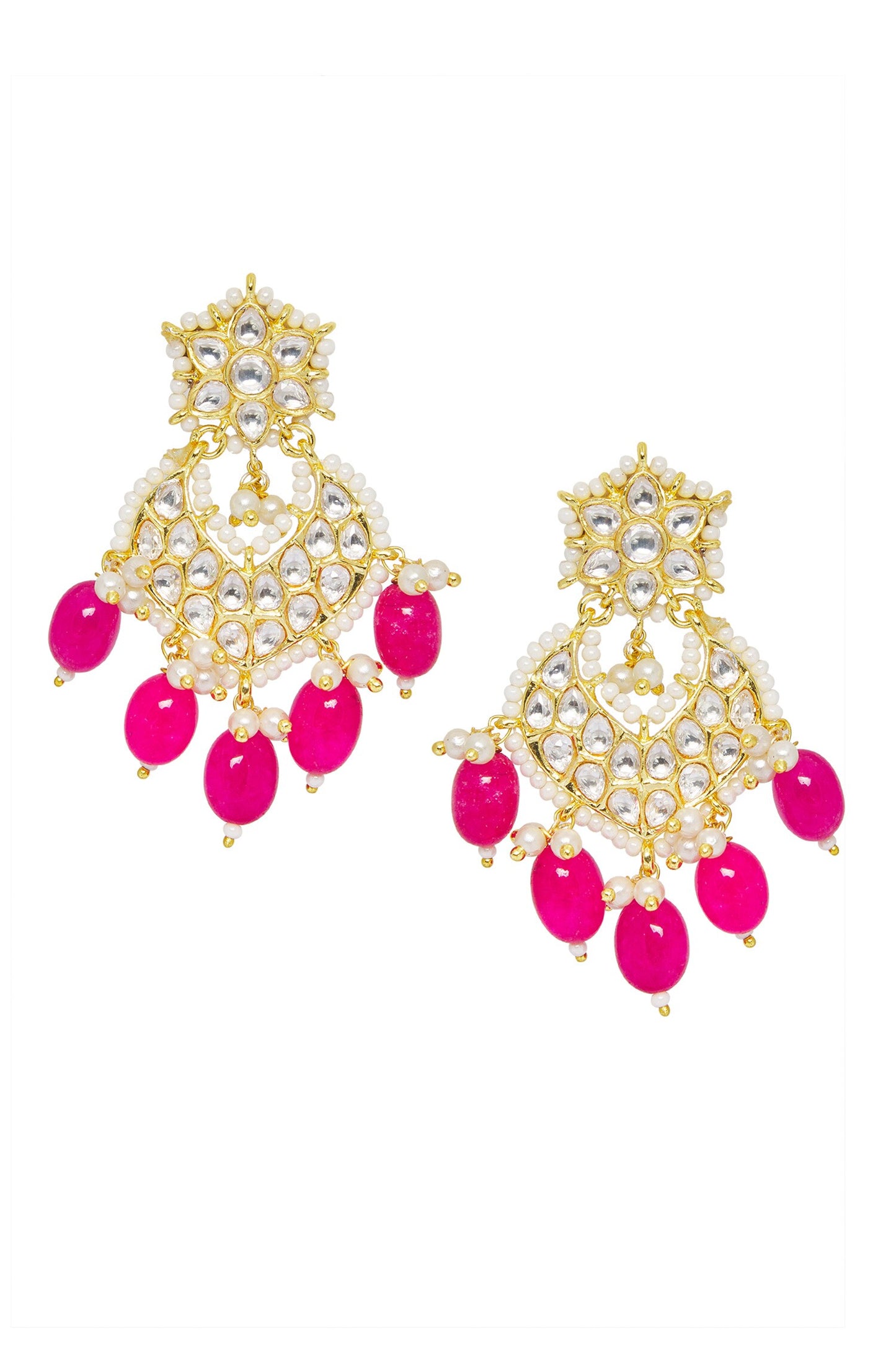 Floral Cutwork Dangler Earrings 