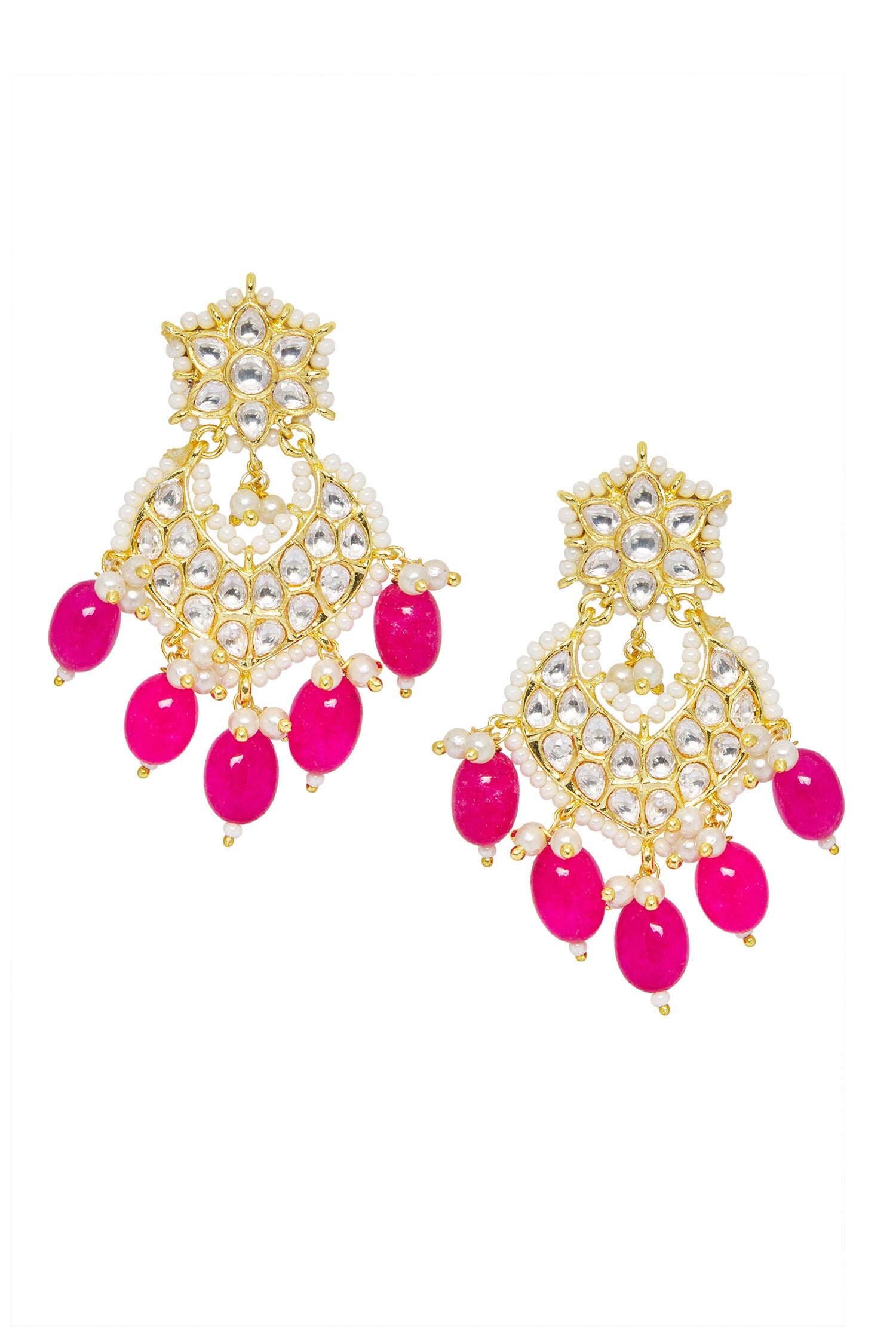 Floral Cutwork Dangler Earrings 