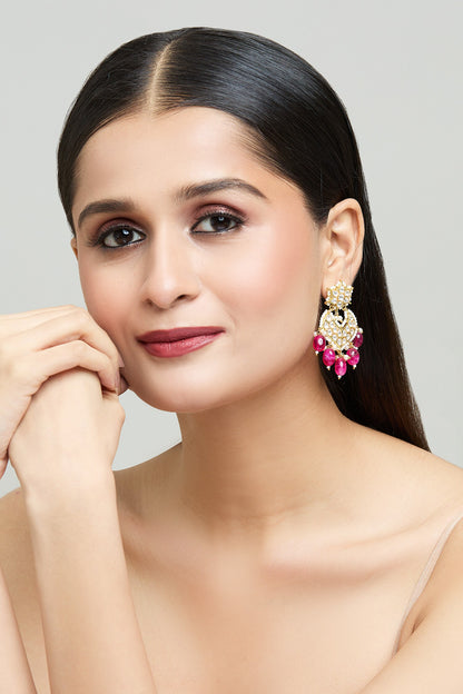 Floral Cutwork Dangler Earrings 