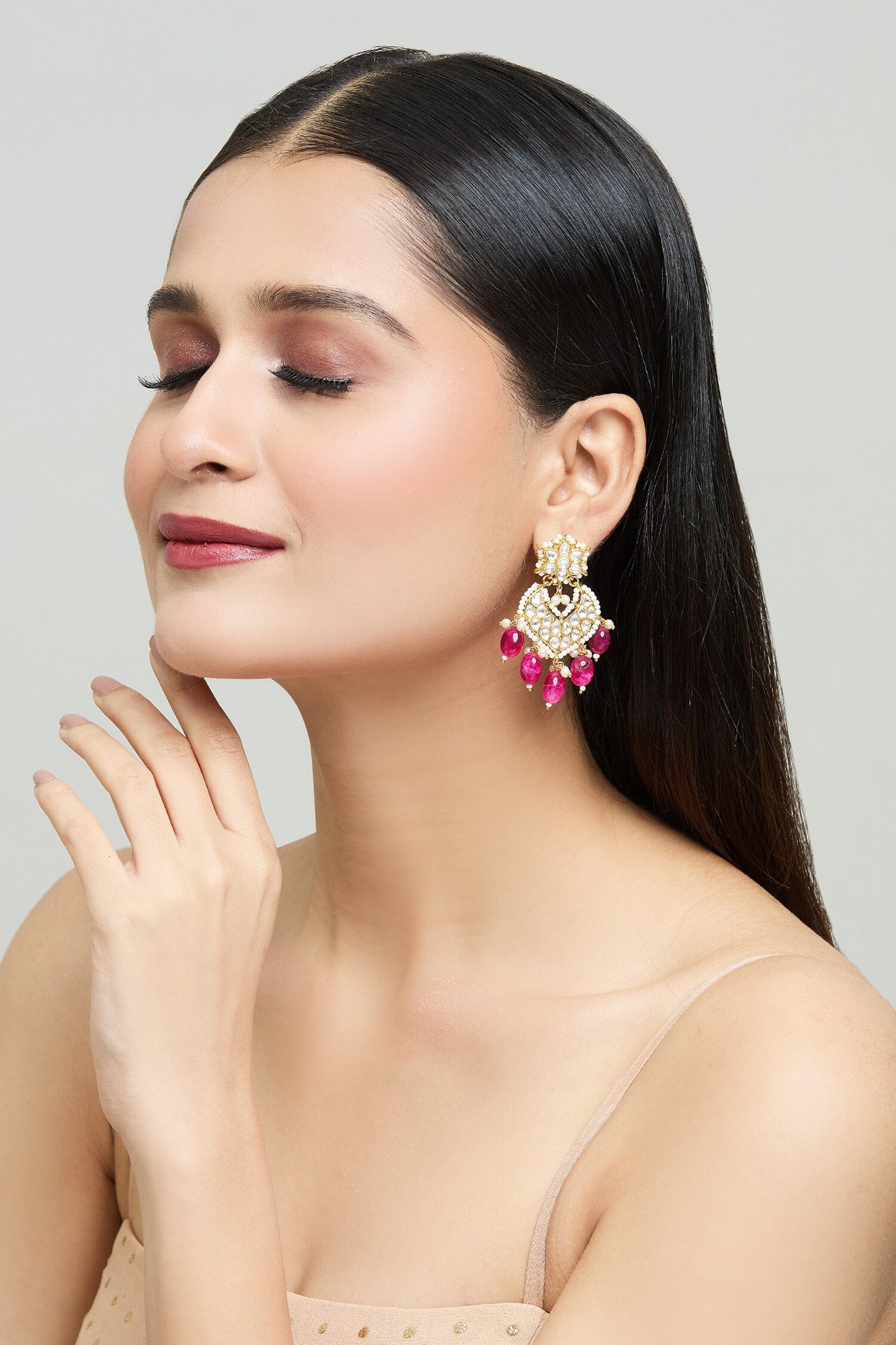 Floral Cutwork Dangler Earrings 