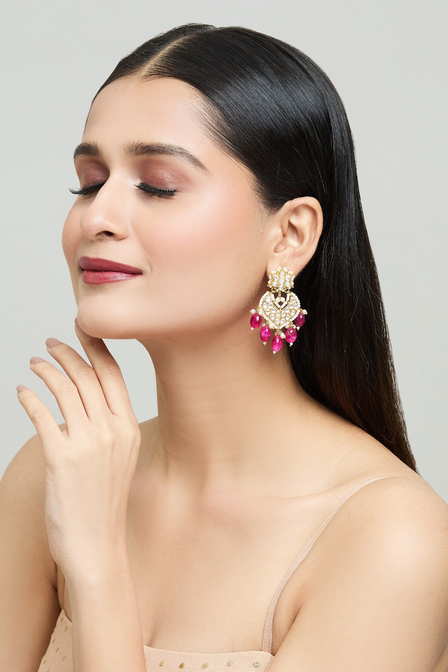 Floral Cutwork Dangler Earrings 