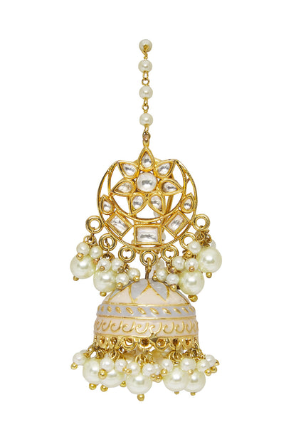 Crescent Moon Cutwork Jhumkas 