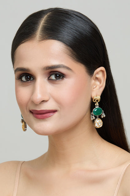 Carved Elephant Earrings 